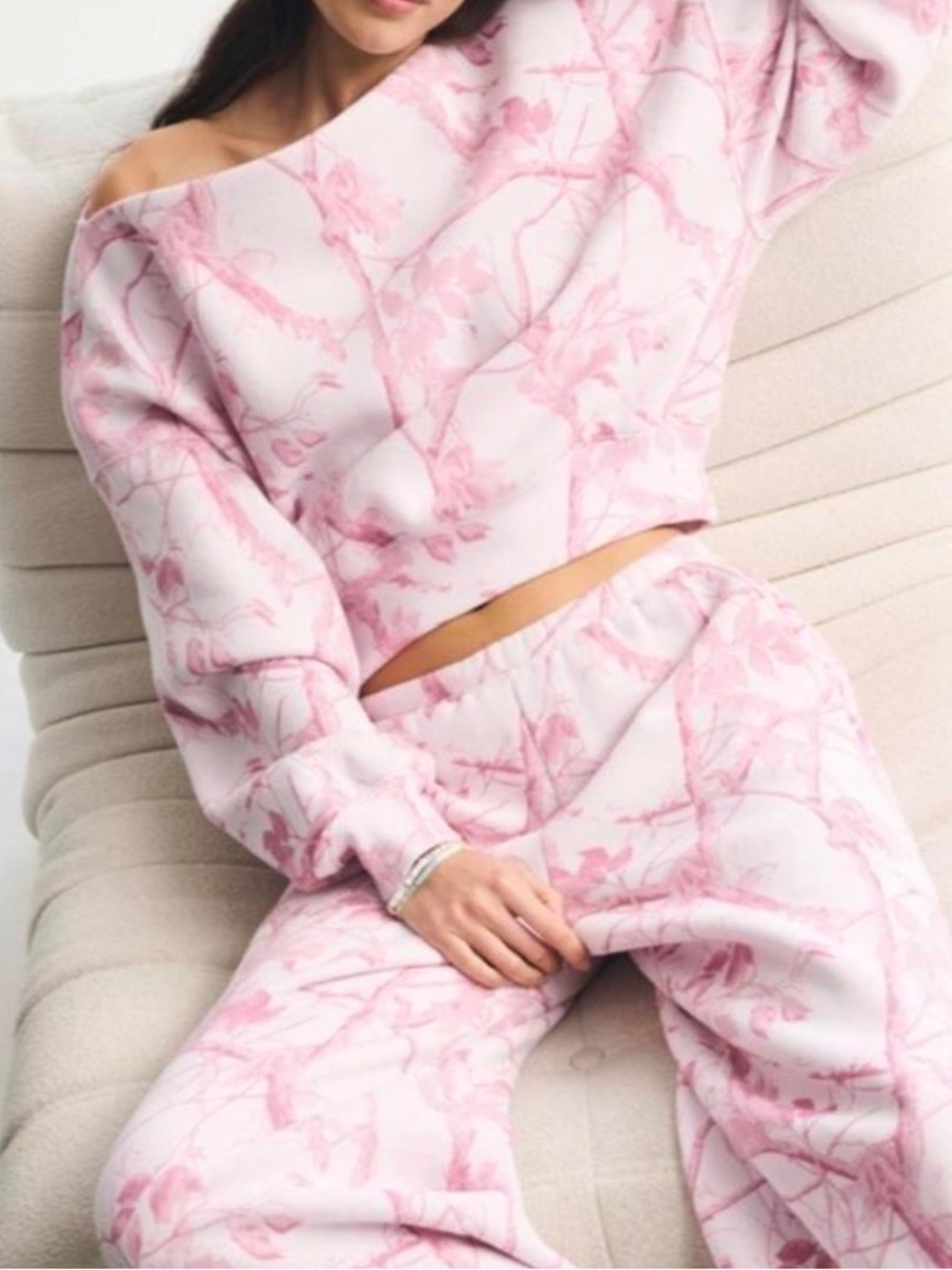 Abercrombie & Fitch Pink Camo Sunday Sweatshirt